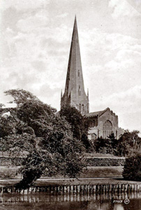 All Saints from the river about 1910